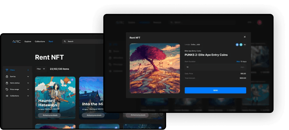 Arc — borrow and lend NFTs for GameFi