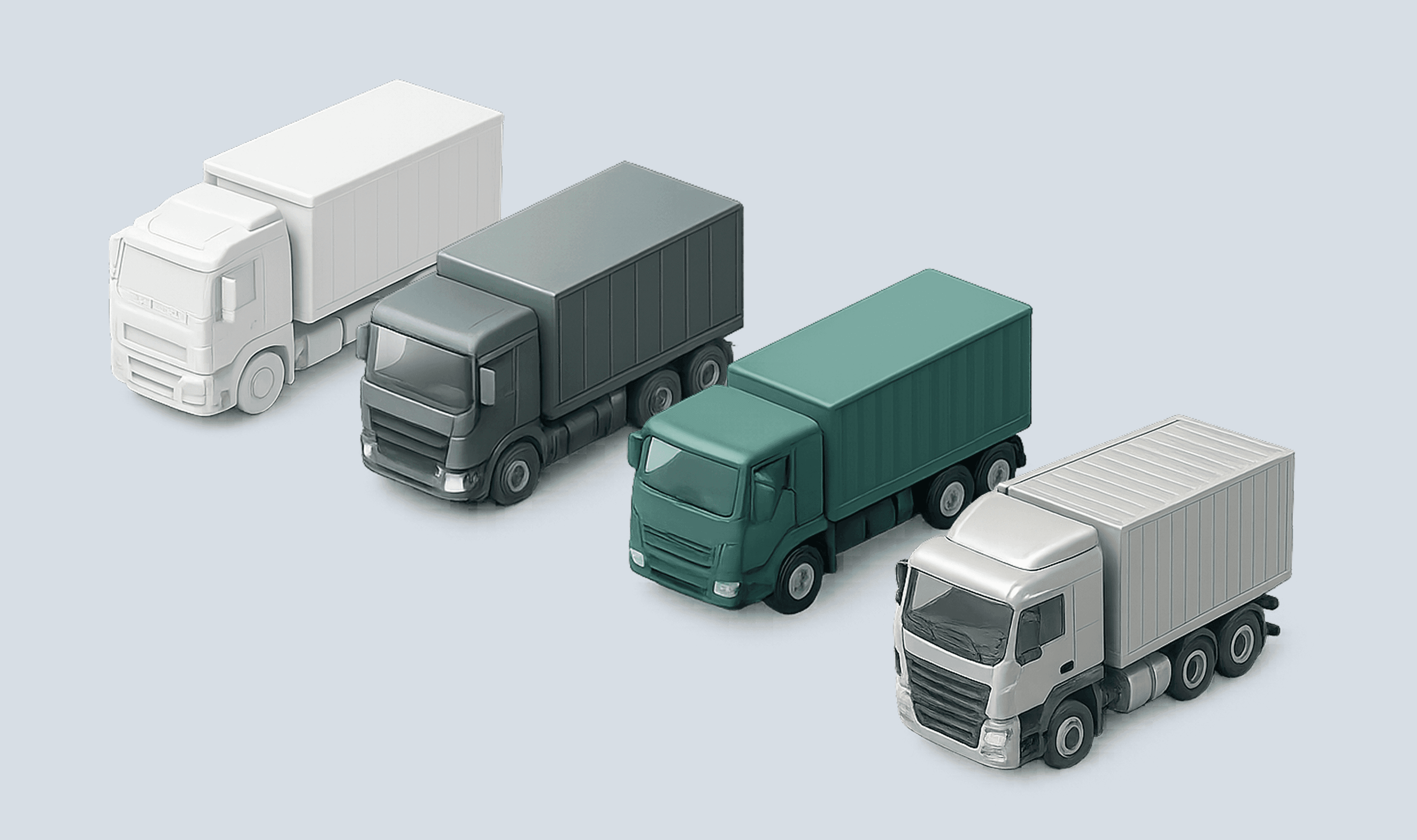 The fleet — diesel, electric, and third-party vehicle types